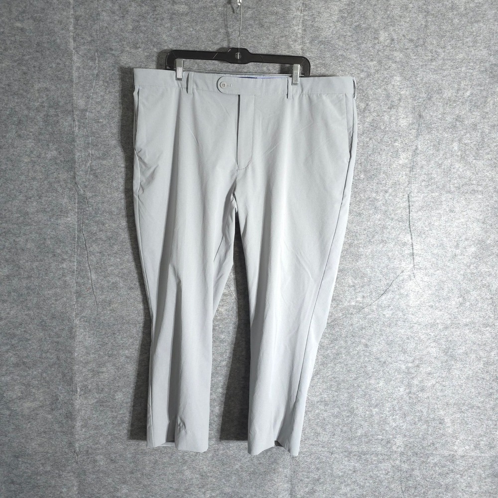 Peter Millar Crown Crafted Pants Mens 42x26 Gray Tailored Fit Flat Front Golf